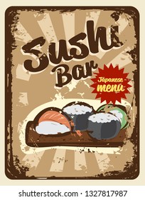 sushi vintage label