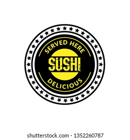 Sushi vintage label