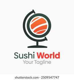 Sushi World Plantilla de diseño de logotipo. Bueno para empresas, agencias, comunidad y Organización