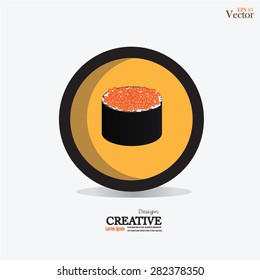sushi.sushi isolated on gray background.vector illustration     