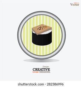 sushi.sushi isolated on gray background.vector illustration   
