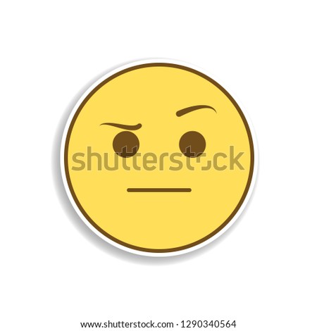 suspect colored emoji sticker icon. Element of emoji for mobile concept and web apps illustration.
