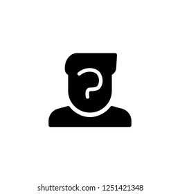 Suspect of crime icon vector illustration in solid/glyph style