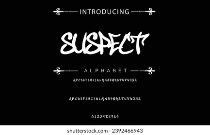 Suspect Graffiti font text effect, spray and street text style