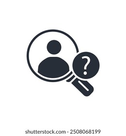 suspect icon. vector.Editable stroke.linear style sign for use web design,logo.Symbol illustration.