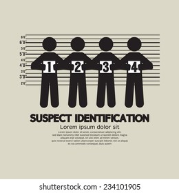 Suspect Identification Graphic Symbol Vector Illustration
