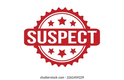 Suspect Rubber Stamp Seal Vector