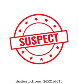 Suspect Rubber stamp vector design. Rubber Stamp Illustration - Vector