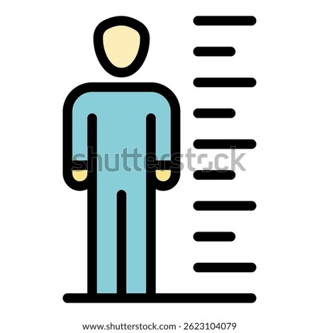 Suspected icon. Outline suspected vector icon color flat isolated