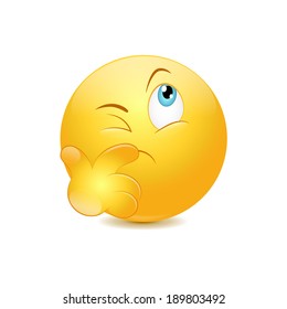 Suspecting emotion. Vector