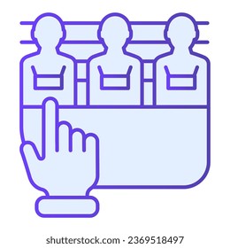 Suspects of crime flat icon. Suspects piking blue icons in trendy flat style. Criminal gradient style design, designed for web and app. Eps 10