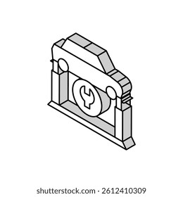 suspencsion diagnostics isometric icon vector. suspencsion diagnostics sign. isolated symbol illustration