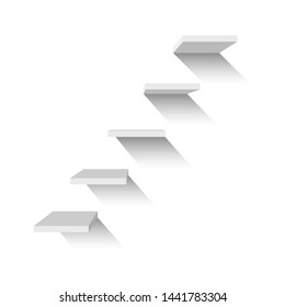 Suspended 3d stairs vector design illustration isolated on white background