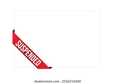 Design de banner suspenso. Ícone suspenso. Ilustração de vetor de estilo plano.