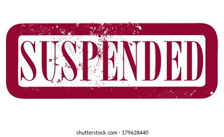 suspended grunge stamp on vector illustration