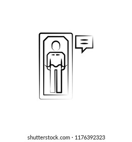 Suspended icon. Element of mad science icon for mobile concept and web apps. Hand drawn Suspended icon can be used for web and mobile
