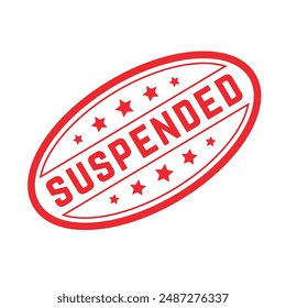 Suspended Rubber stamp Design vector 