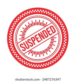 Suspended Rubber stamp Design vector 