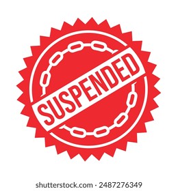 Suspended Rubber stamp Design vector 