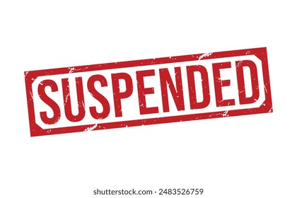 Suspended rubber stamp on white background. Suspended Stamp.