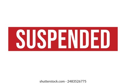 Suspended rubber stamp on white background. Suspended Stamp.