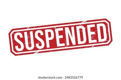 Suspended rubber stamp on white background. Suspended Stamp.