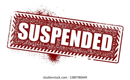 Suspended Rubber Stamp. Vector Illustration