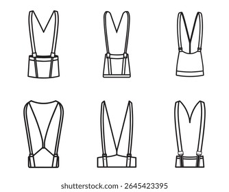 suspender ícone de esboço ilustração vetorial de arte de linha