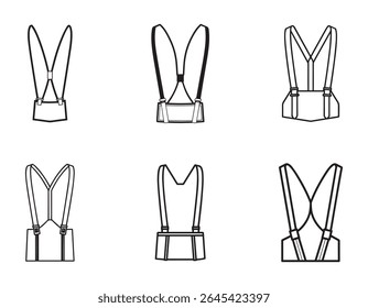 suspender ícone de esboço ilustração vetorial de arte de linha