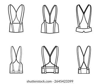 suspender ícone de esboço ilustração vetorial de arte de linha