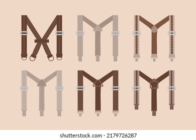 Suspenders design vector modern illustration