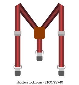 suspenders flat clipart vector illustration