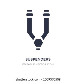 suspenders icon on white background. Simple element illustration from Fashion concept. suspenders icon symbol design.