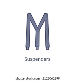 suspenders icon in vector. logotype