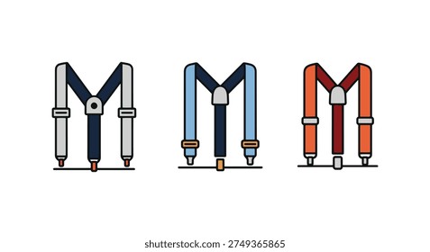 Suspenders Line art vector minimal dynamic tone