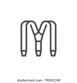Suspenders line icon