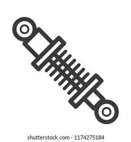 suspension automotive motor line arts black simple icon vector template