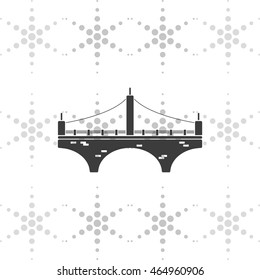 Suspension bridge icon. Bridge illustration.