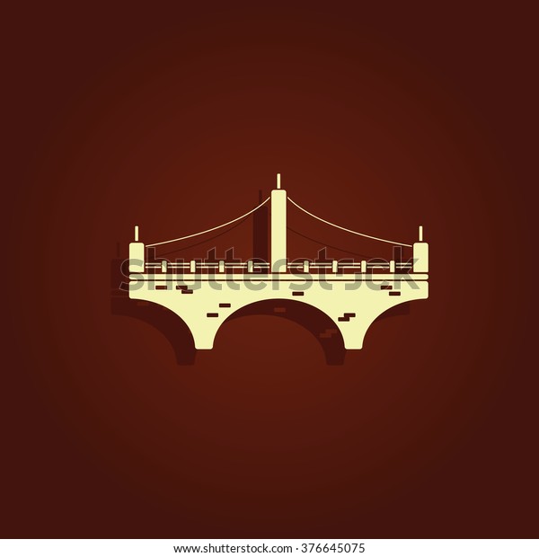Suspension bridge icon.
Bridge
illustration.