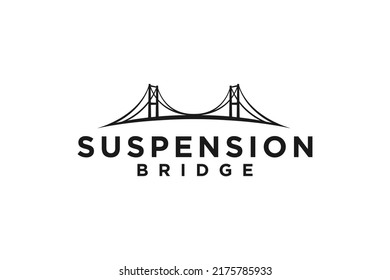 Suspension bridge logo silhouette golden gate building landmark san fransisco financial investment company