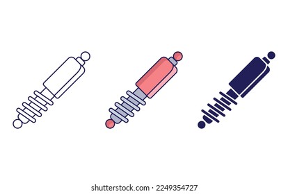 Suspension, car icon vector illustration