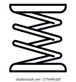 Suspension Coil Icon. Rahmenfederspule, Vektorsymbol für Webdesign einzeln auf weißem Hintergrund