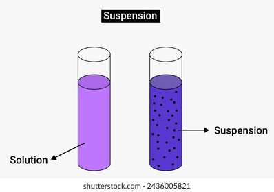 A suspension is a heterogeneous mixture of a fluid that contains solid particles sufficiently large for sedimentation