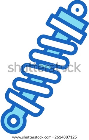 Suspension Icon Blue Vector Illustration