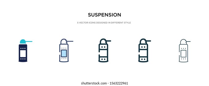 suspension icon in different style vector illustration. two colored and black suspension vector icons designed in filled, outline, line and stroke style can be used for web, mobile, ui
