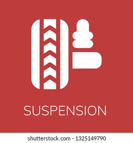  Suspension icon. Editable  Suspension icon for web or mobile.