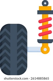 Suspension Icon Flat Vector Illustration