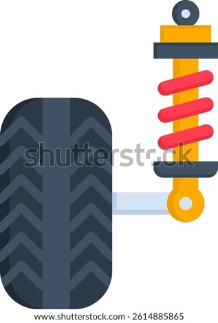 Suspension Icon Flat Vector Illustration