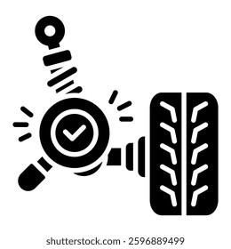 Suspension Icon in Glyph Dual Color Style. Simple Glyph Icon Vector. Simple Vector Design