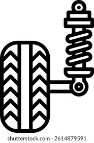 Suspension Icon Line Vector Illustration